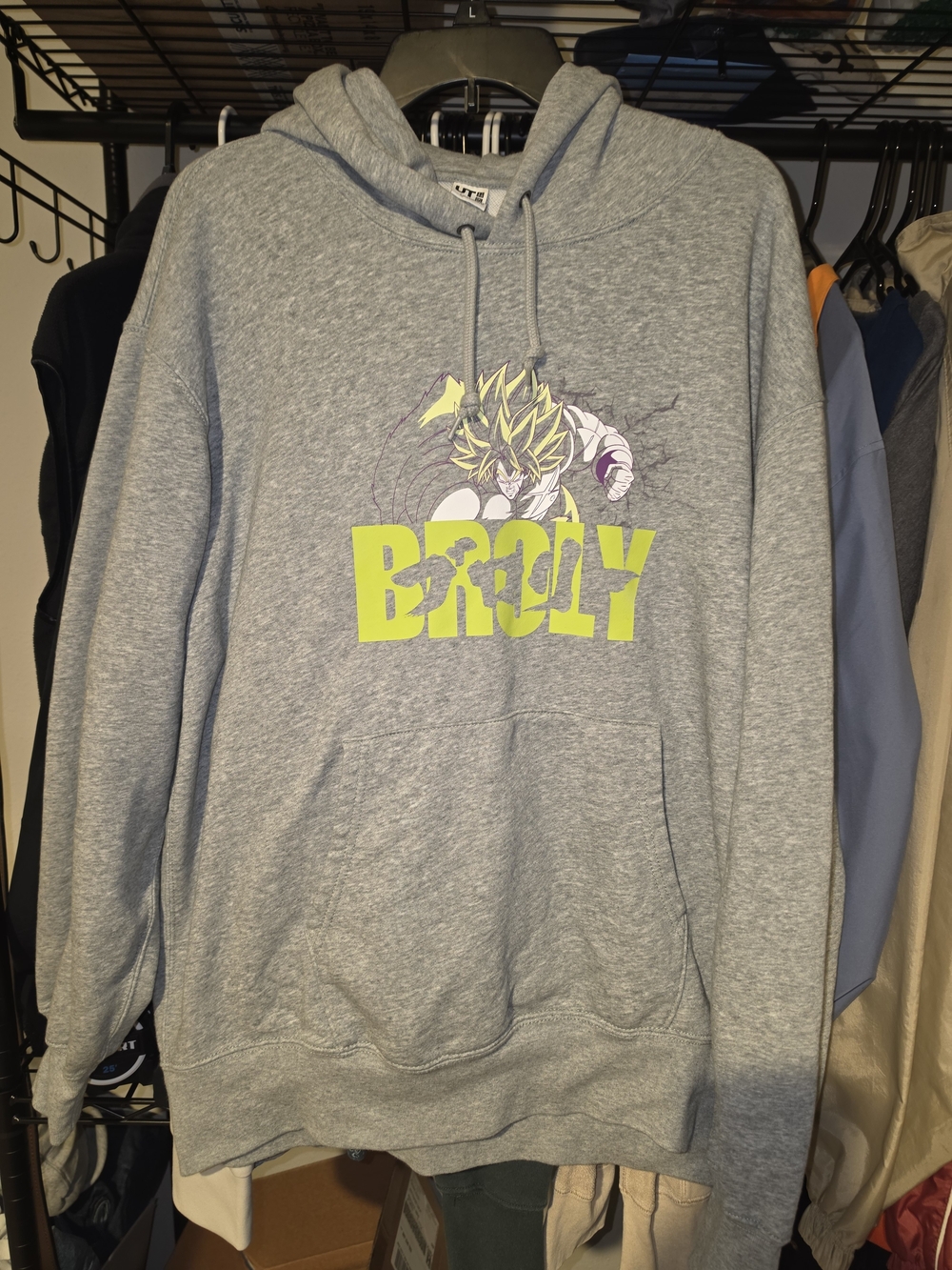 Uniqlo x Dragon Ball Z Broly Graphic Hoodie Mens XL Black DBZ Collab